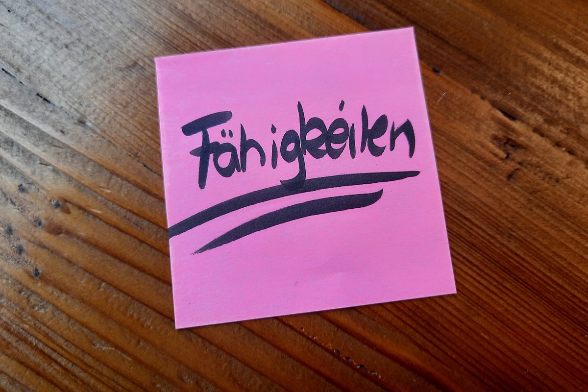 © Forschungsinstitut Betriebliche Bildung (f-bb) gGmbH Post-it mit der Aufschrift "Fähigkeiten"